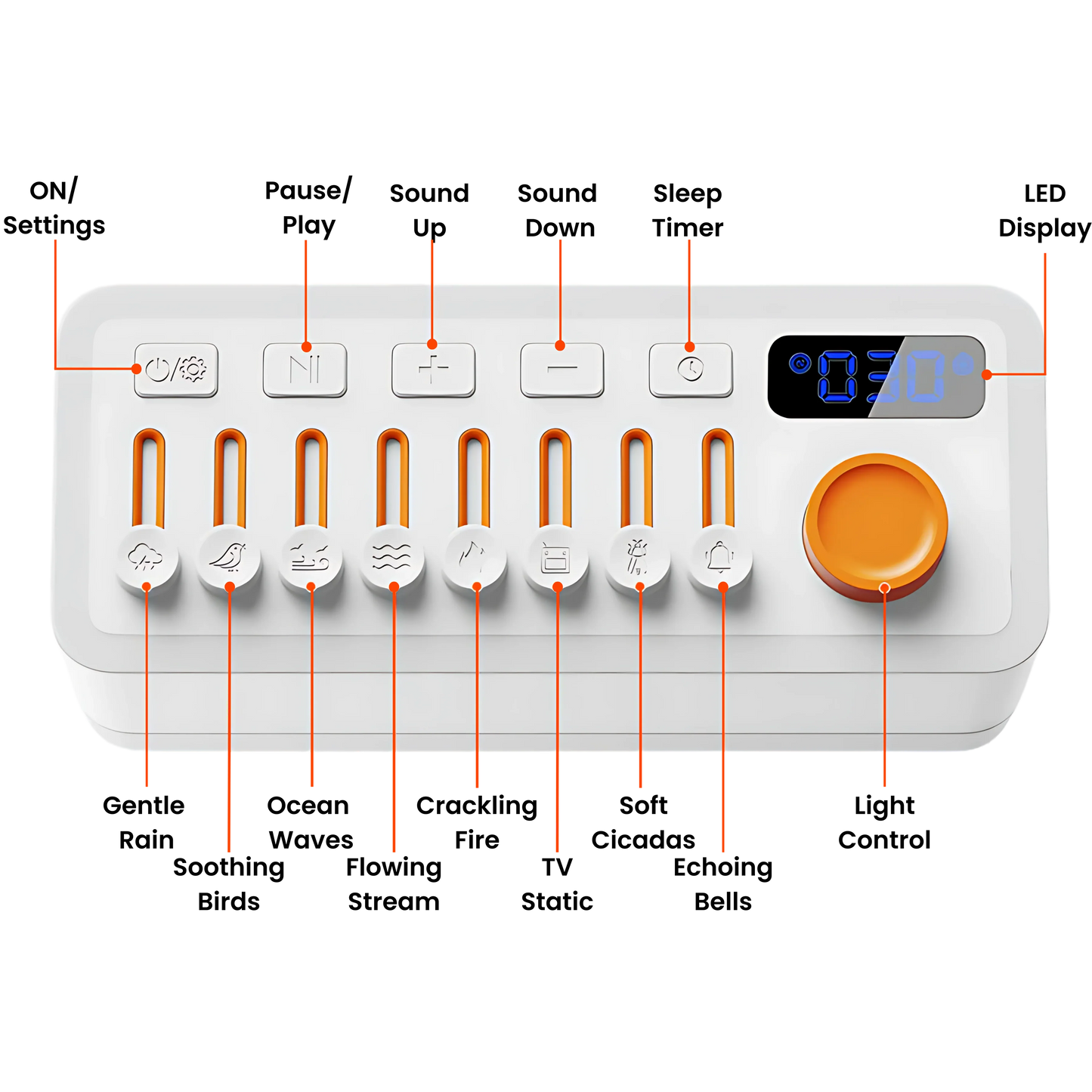 Sleep Aid Noise Humidifier Glow